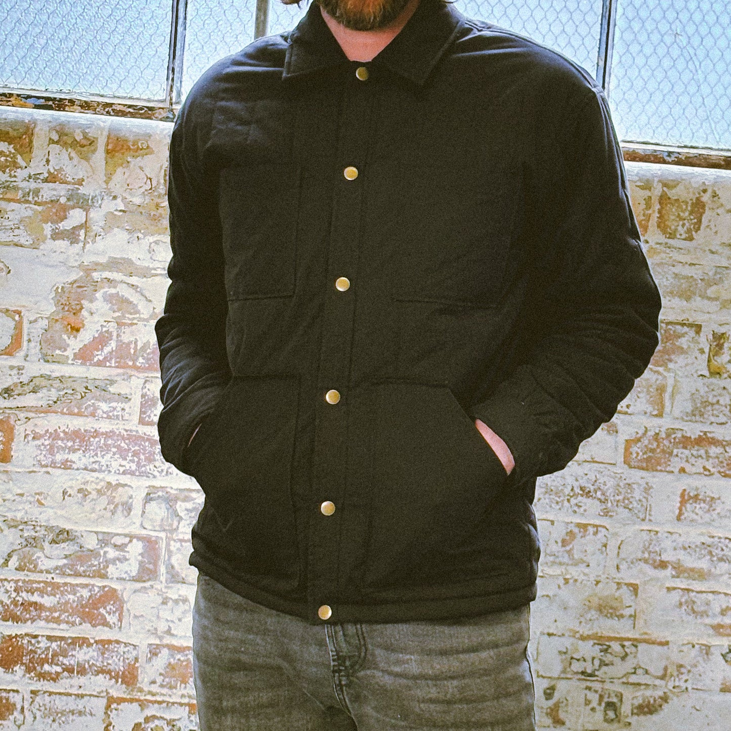 Simon Quilted Shirt - Black
