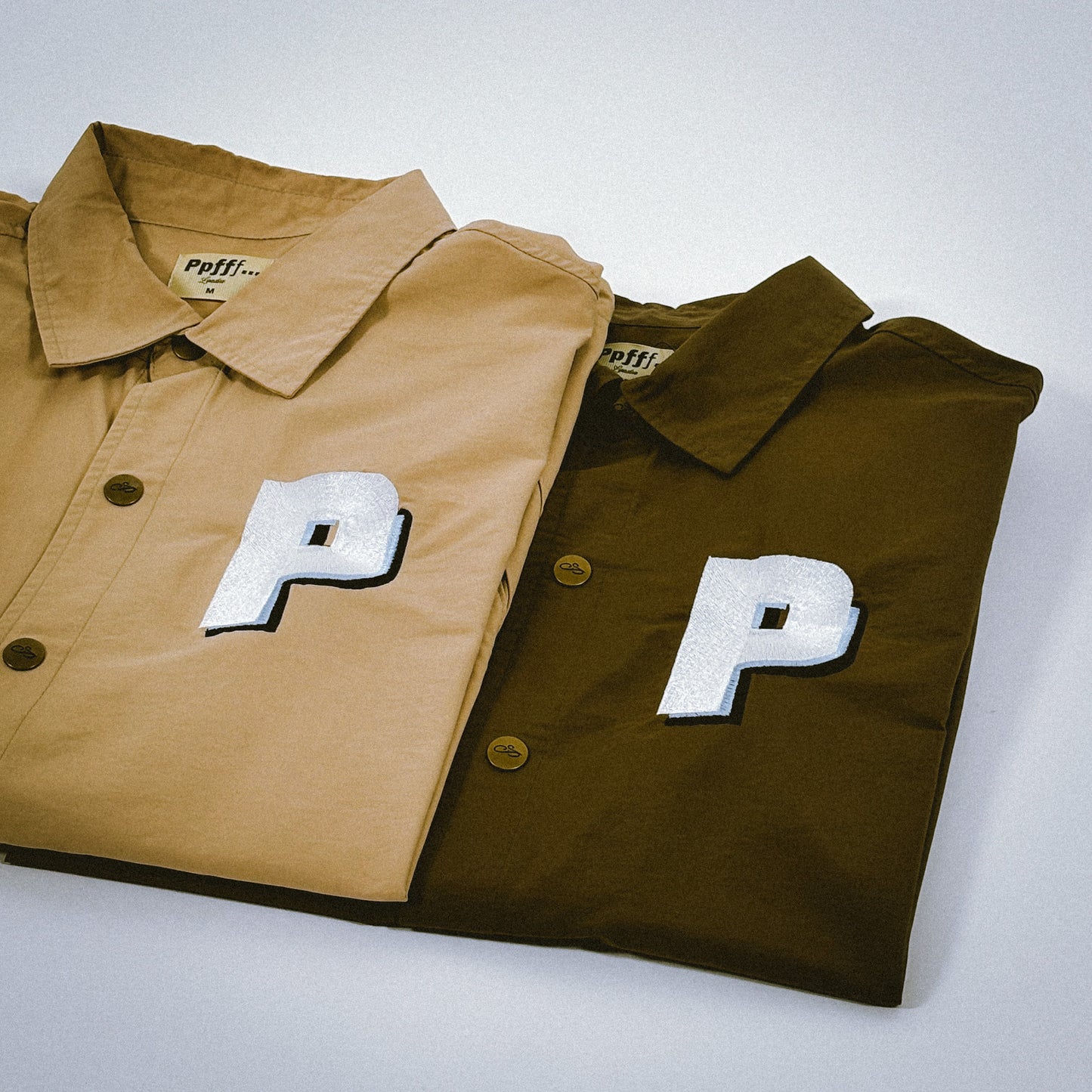 Brown, beige, cotton, nylon, jacket, coach jacket, embroidery, spring, summer, summer essentials, resort, vacation, lightweight, menswear, Ppfff.