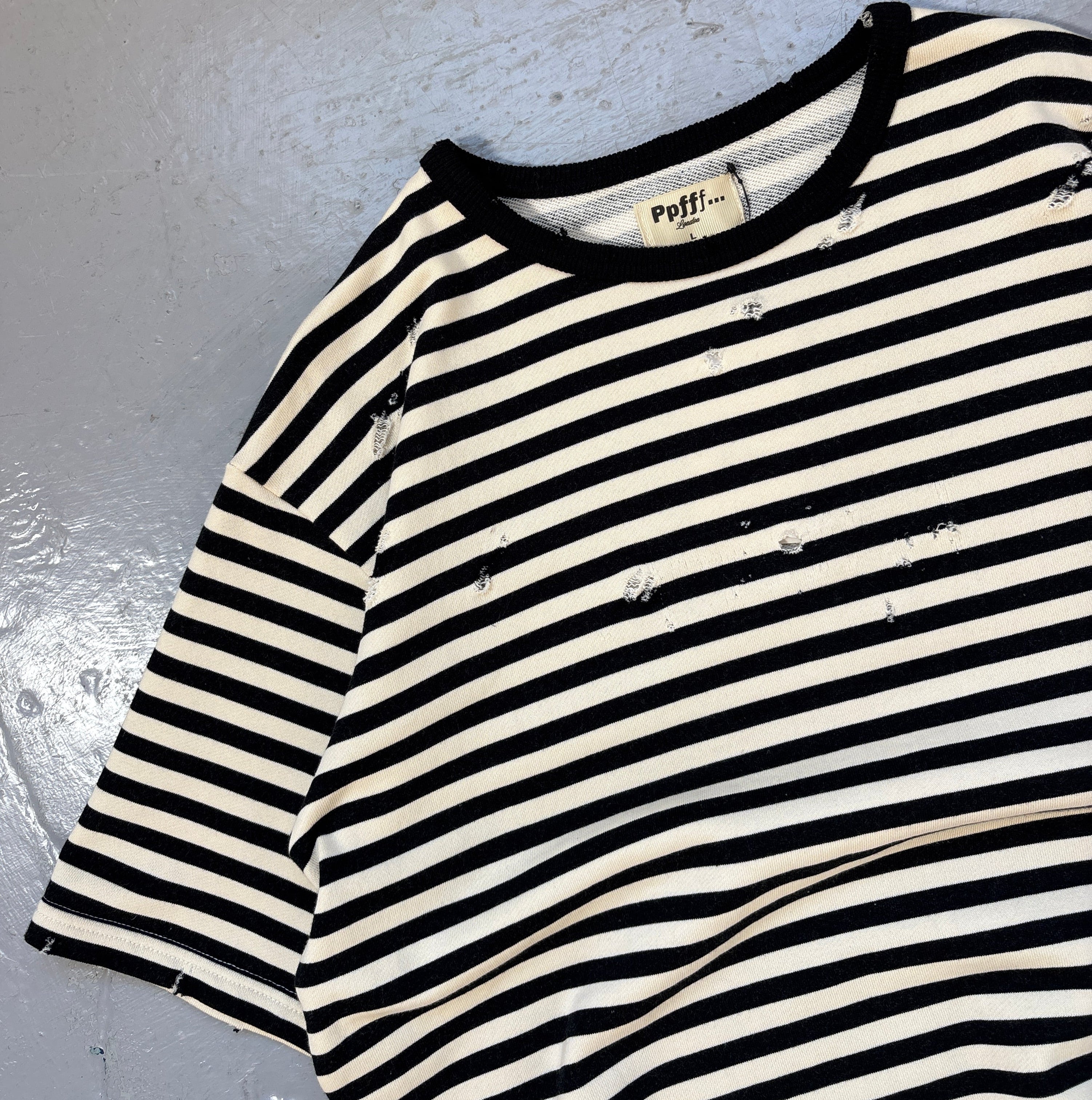 トップス archive remake striped long sleeve tee ARCHIVE REWORK STRIPED TEE – Ppfff Clothing