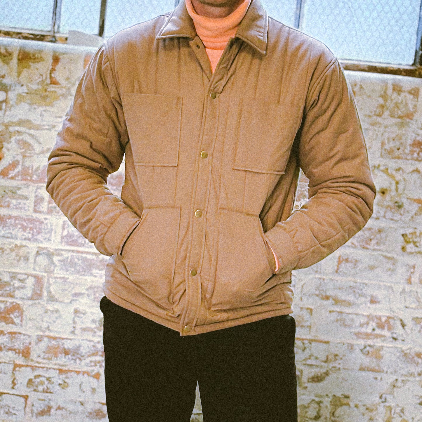 Simon Quilted Shirt - Coffee
